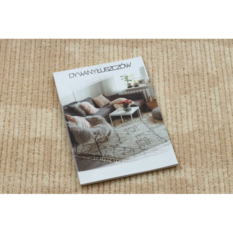 Teppich FLUX 461.137.SA110 Woll OSTA - Abstraktion, strukturell, Loft Creme / Beige