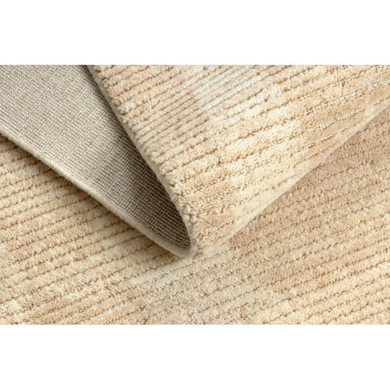 Teppich FLUX 461.137.SA110 Woll OSTA - Abstraktion, strukturell, Loft Creme / Beige
