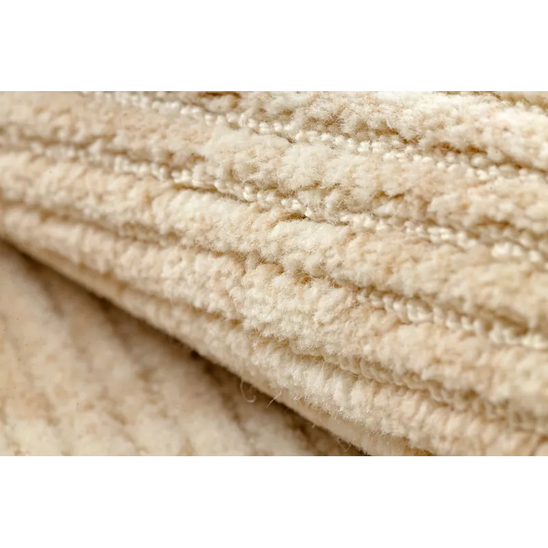 Teppich FLUX 461.137.SA110 Woll OSTA - Abstraktion, strukturell, Loft Creme / Beige