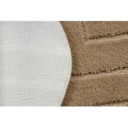 Badezimmerteppich SUPREME Kreis LINES Linien, rutschfest, weich - beige