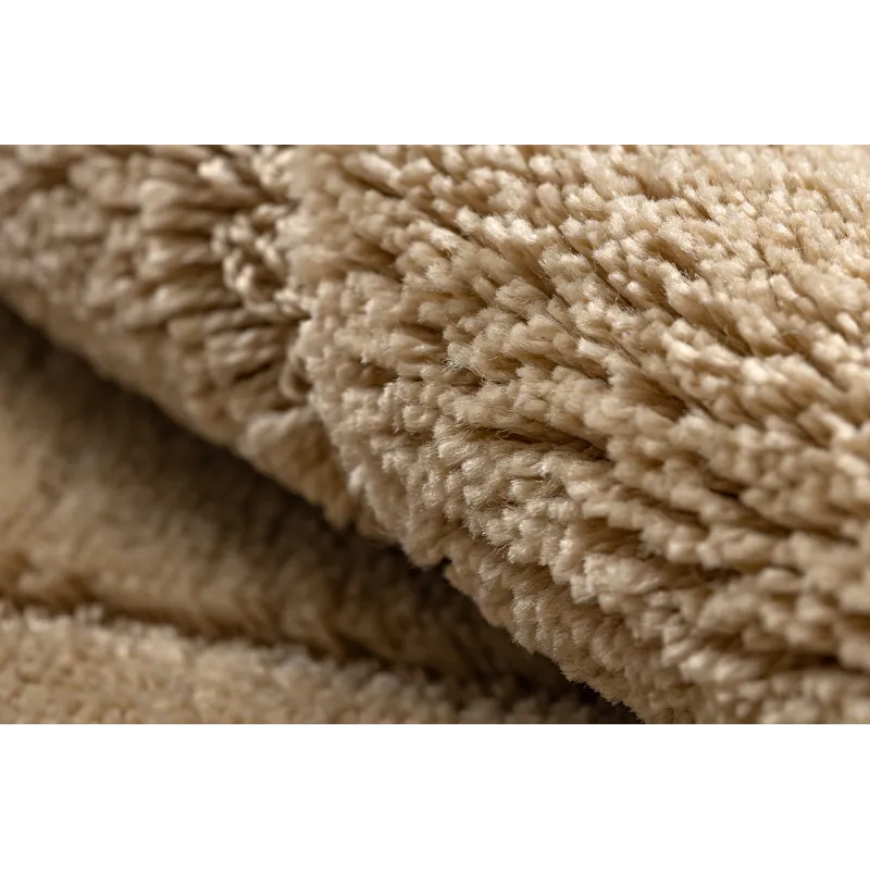 Badezimmerteppich SUPREME Kreis LINES Linien, rutschfest, weich - beige