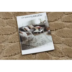 Badezimmerteppich SUPREME Kreis STONES Steine, rutschfest, weich - beige
