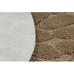 Badezimmerteppich SUPREME Kreis STONES Steine, rutschfest, weich - beige