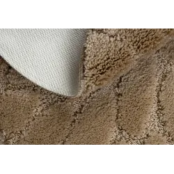 Badezimmerteppich SUPREME Kreis STONES Steine, rutschfest, weich - beige