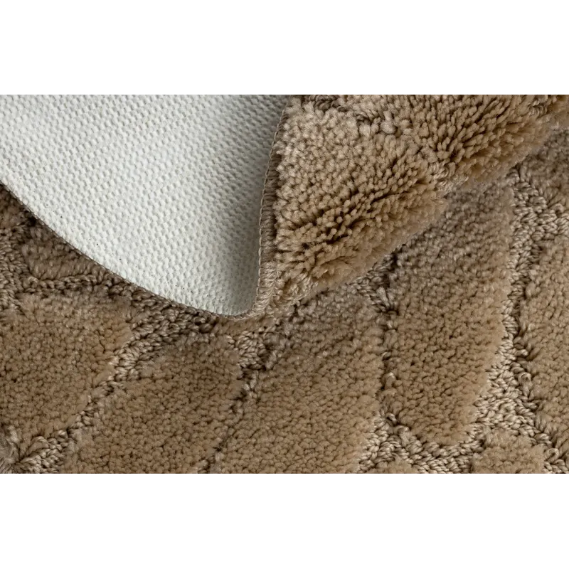 Badezimmerteppich SUPREME Kreis STONES Steine, rutschfest, weich - beige