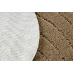 Badezimmerteppich SUPREME Kreis WAVES Wellen, rutschfest, weich - beige