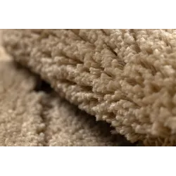 Badezimmerteppich SUPREME Kreis WAVES Wellen, rutschfest, weich - beige