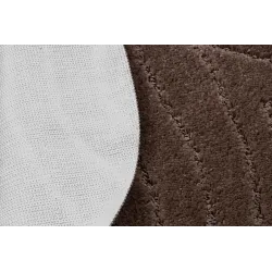 Badezimmerteppich SUPREME Kreis WAVES Wellen, rutschfest, weich - braun