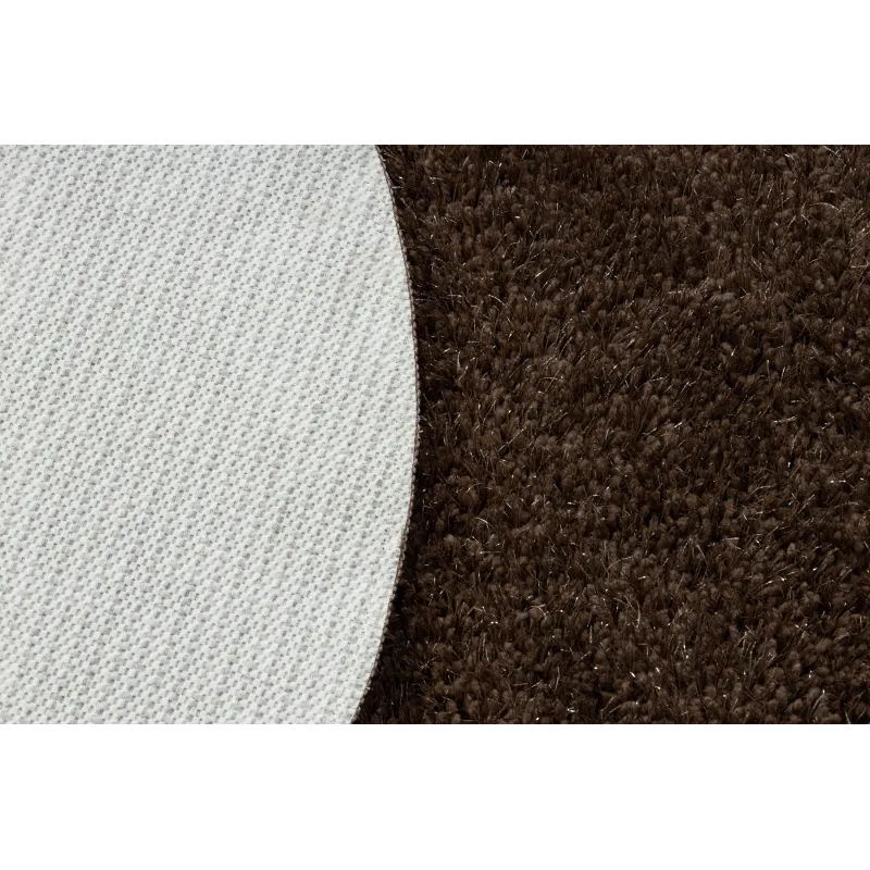 Badezimmerteppich SYNERGY Kreis Glamour, rutschfest, weich - Lurex Beige