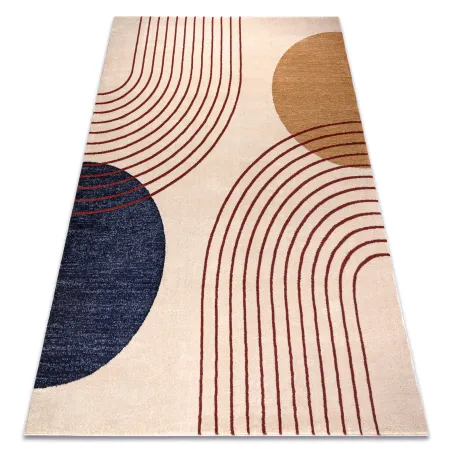 Teppich FUSION 0001 beige / bordeaux - Geometrisch, modern, abstrakt