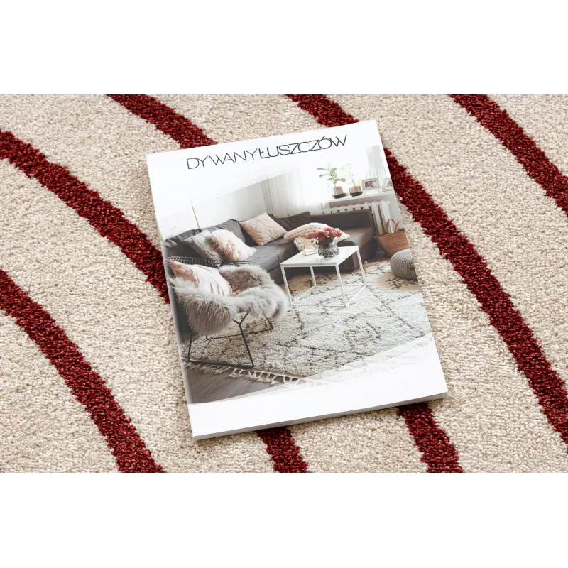 Teppich FUSION 0001 beige / bordeaux - Geometrisch, modern, abstrakt