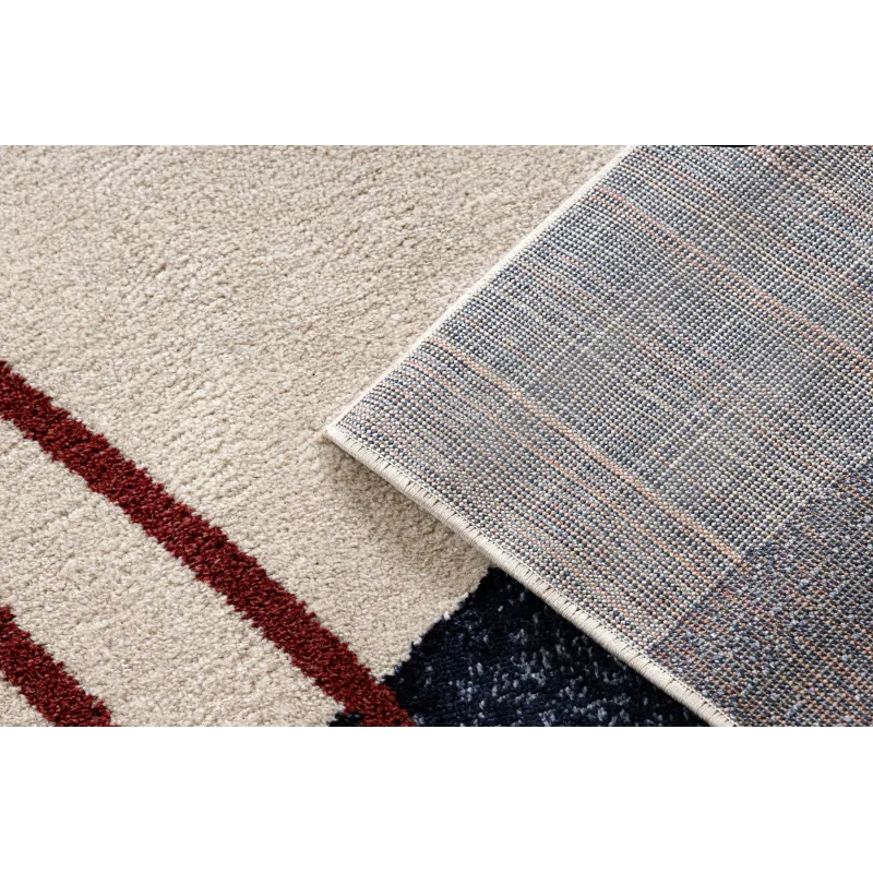 Teppich FUSION 0001 beige / bordeaux - Geometrisch, modern, abstrakt