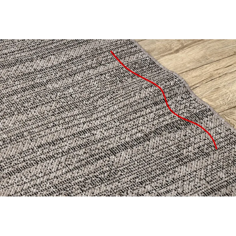 KORDELTEPPICH SISAL FLOORLUX 20389 Silber / Schwarz MELANGE - 2. WAHL