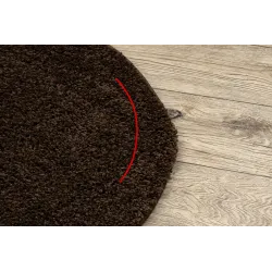 Teppich SOFFI Kreis Shaggy 5cm Braun - 2. WAHL