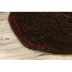 Teppich SOFFI Kreis Shaggy 5cm Braun - 2. WAHL
