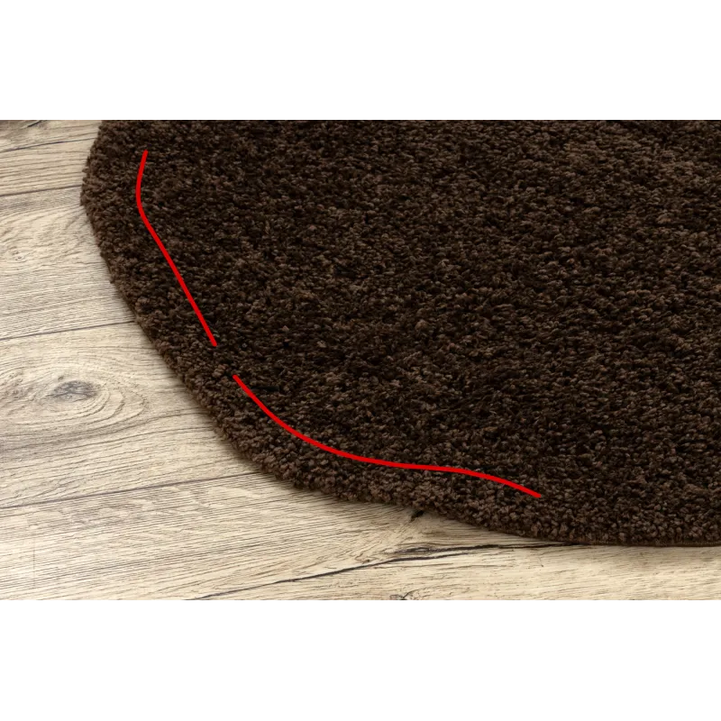 Teppich SOFFI Kreis Shaggy 5cm Braun - 2. WAHL