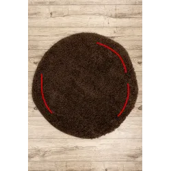 Teppich SOFFI Kreis Shaggy 5cm Braun - 2. WAHL