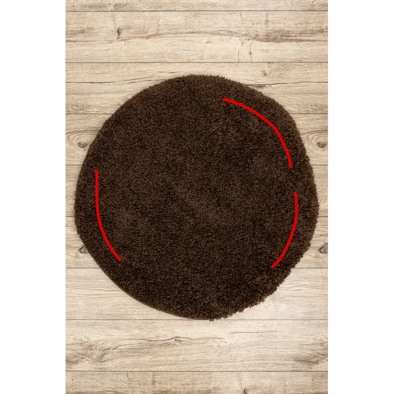 Teppich SOFFI Kreis Shaggy 5cm Braun - 2. WAHL