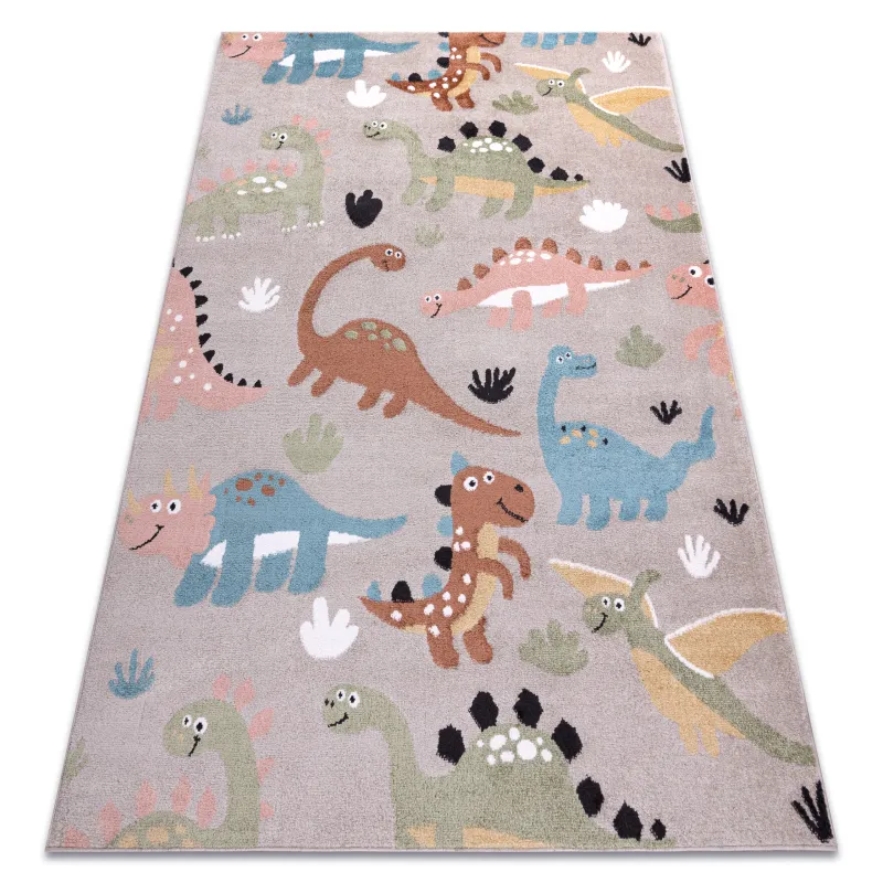 Kinderteppich FUN Dino Dinosaurier beige - 2. WAHL