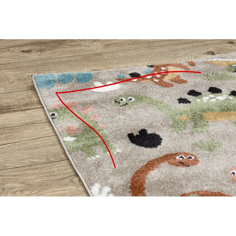 Kinderteppich FUN Dino Dinosaurier beige - 2. WAHL