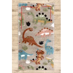 Kinderteppich FUN Dino Dinosaurier beige - 2. WAHL
