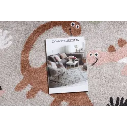 Kinderteppich FUN Dino Dinosaurier beige - 2. WAHL