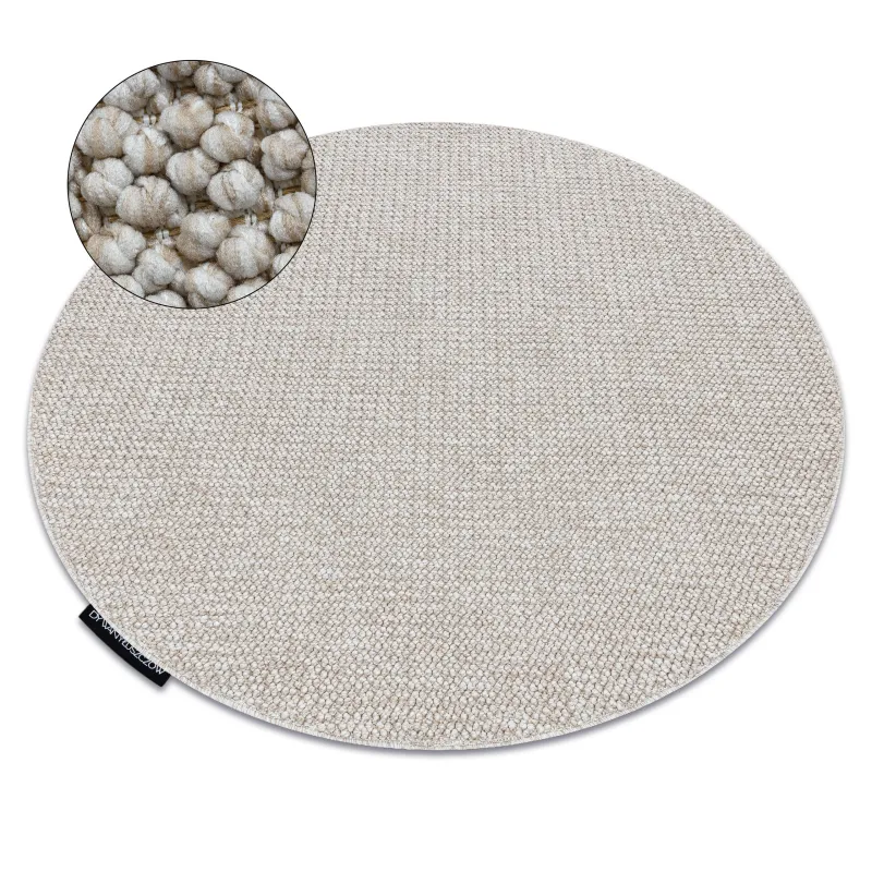 CASABLANCA LOOP Rundteppich beige Schlingware weich - 2. WAHL
