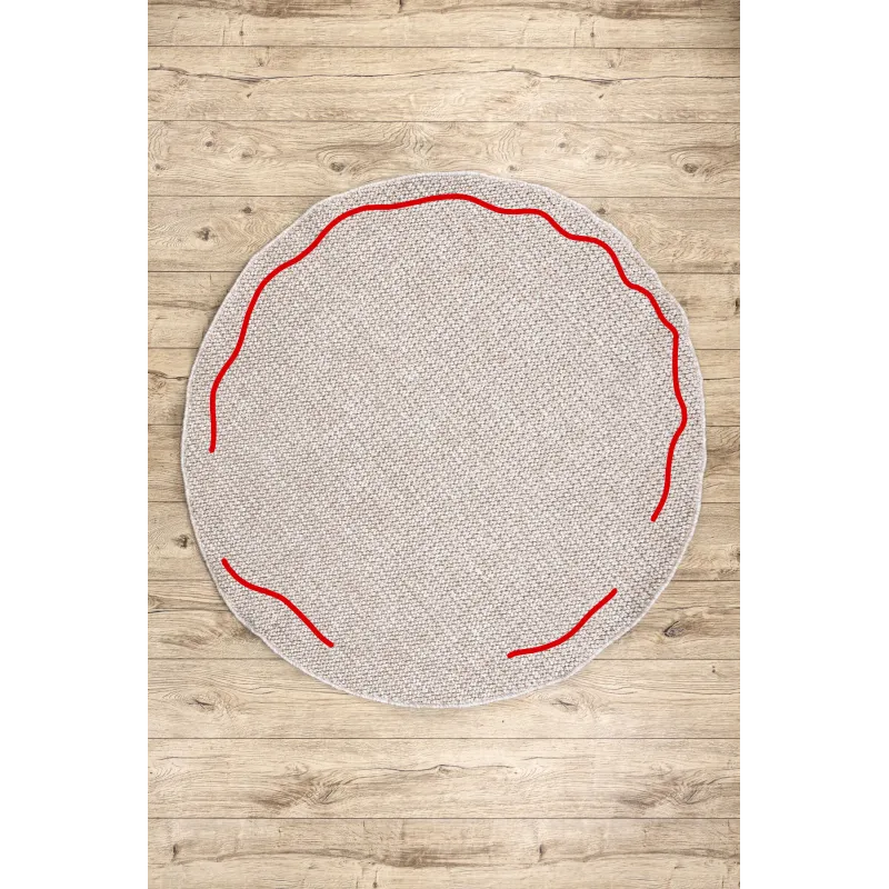 CASABLANCA LOOP Rundteppich beige Schlingware weich - 2. WAHL