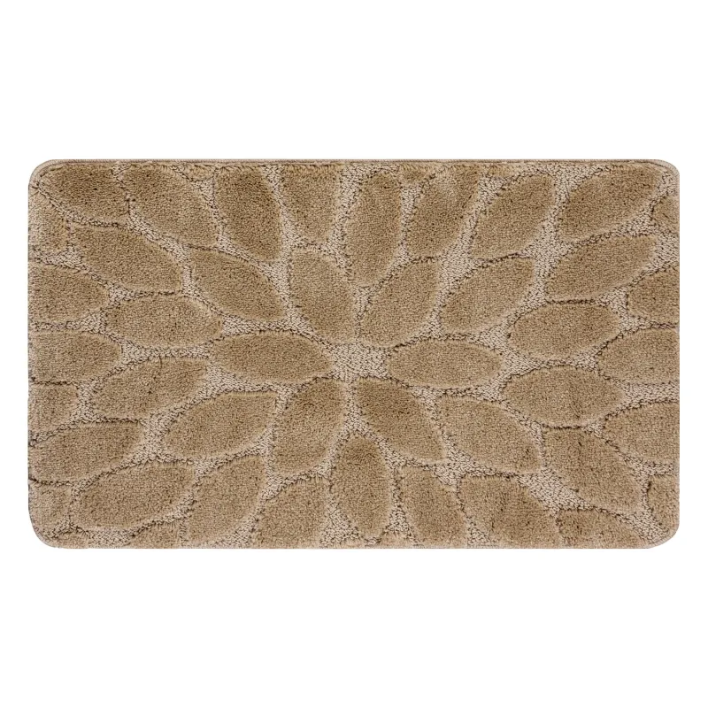 Badezimmerteppich SUPREME STONES Steine, rutschfest, weich - beige