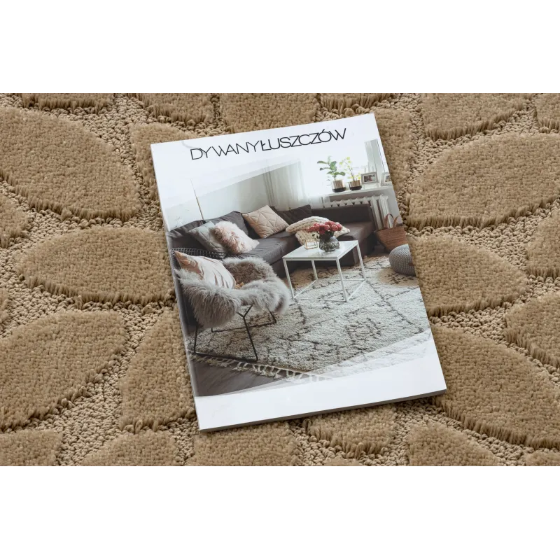 Badezimmerteppich SUPREME STONES Steine, rutschfest, weich - beige