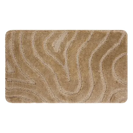 Badezimmerteppich SUPREME WAVES Wellen, rutschfest, weich - beige