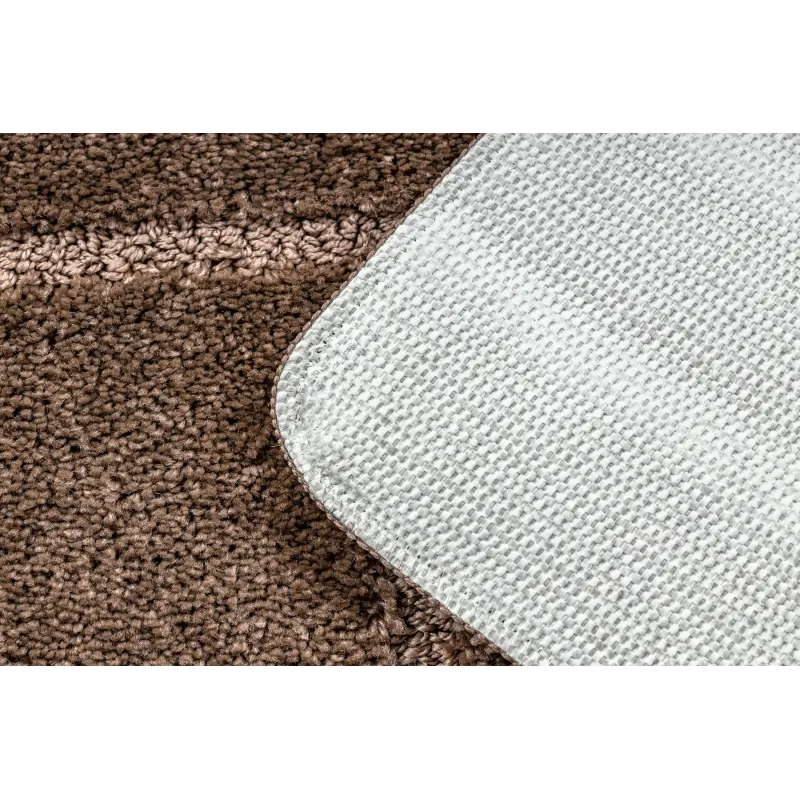 Badezimmerteppich SUPREME LINES Linien, rutschfest, weich - braun