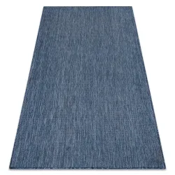Teppich SCHNURGEBUNDEN SISAL SION A5165A Mélange Flachgewebe navy dunkelblau