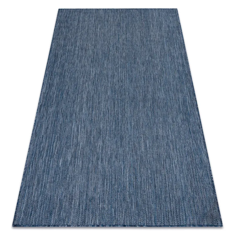 Teppich SCHNURGEBUNDEN SISAL SION A5165A Mélange Flachgewebe navy dunkelblau