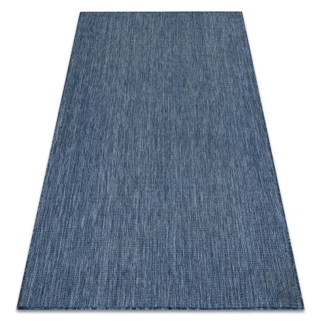 Teppich SCHNURGEBUNDEN SISAL SION A5165A Mélange Flachgewebe navy dunkelblau
