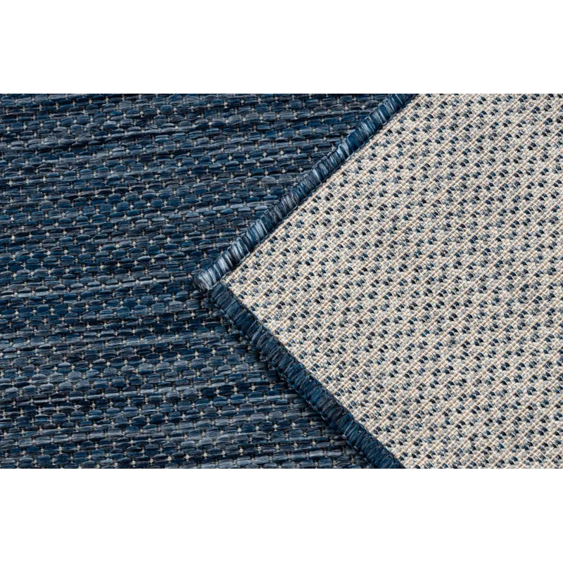 Teppich SCHNURGEBUNDEN SISAL SION A5165A Mélange Flachgewebe navy dunkelblau