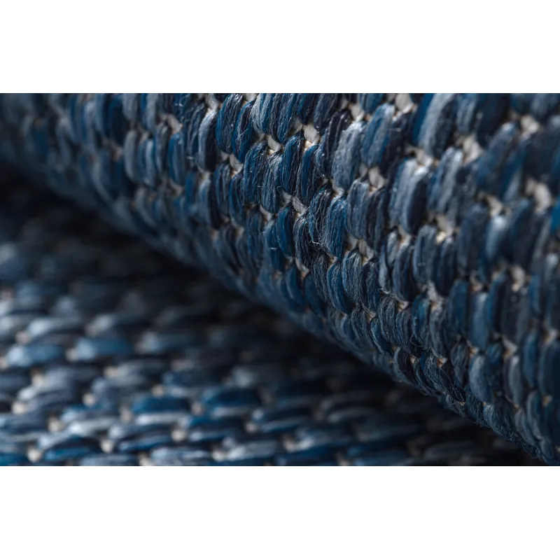 Teppich SCHNURGEBUNDEN SISAL SION A5165A Mélange Flachgewebe navy dunkelblau