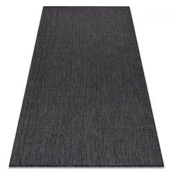Teppich SCHNURGEBUNDEN SISAL SION A5165A Mélange Flachgewebe schwarz