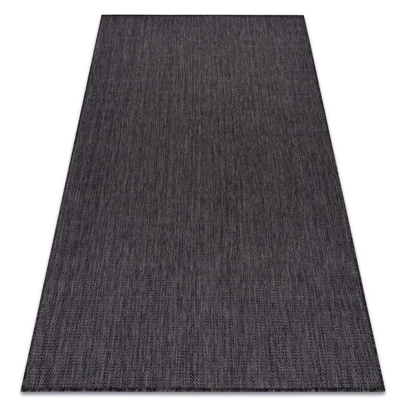 Teppich SCHNURGEBUNDEN SISAL SION A5165A Mélange Flachgewebe schwarz