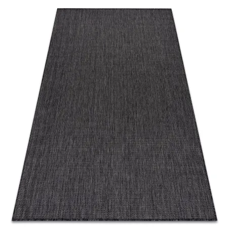 Teppich SCHNURGEBUNDEN SISAL SION A5165A Mélange Flachgewebe schwarz