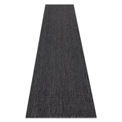 Teppich, Läufer SEIL SISAL SION A5165A Melange Flachgewebe schwarz