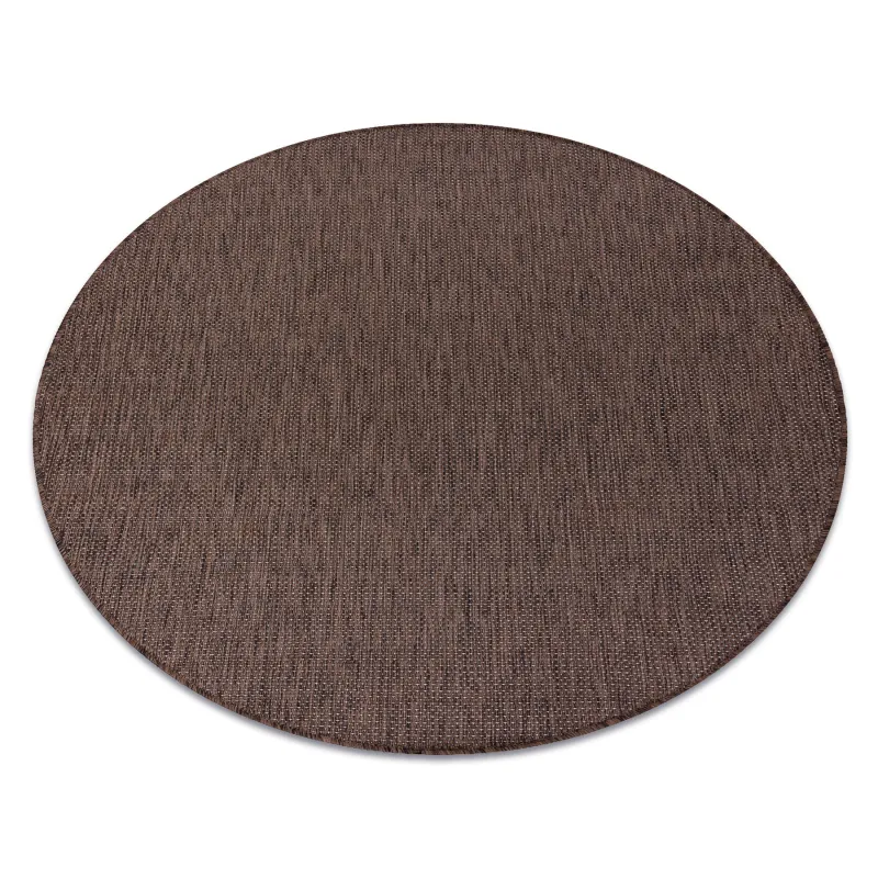 Teppich SEIL SISAL SION Kreis A5165A Melange Flachgewebe braun