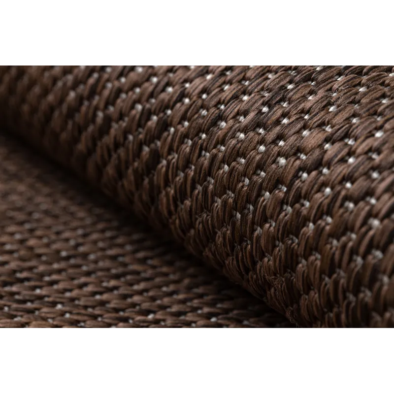 Teppich SEIL SISAL SION Kreis A5165A Melange Flachgewebe braun