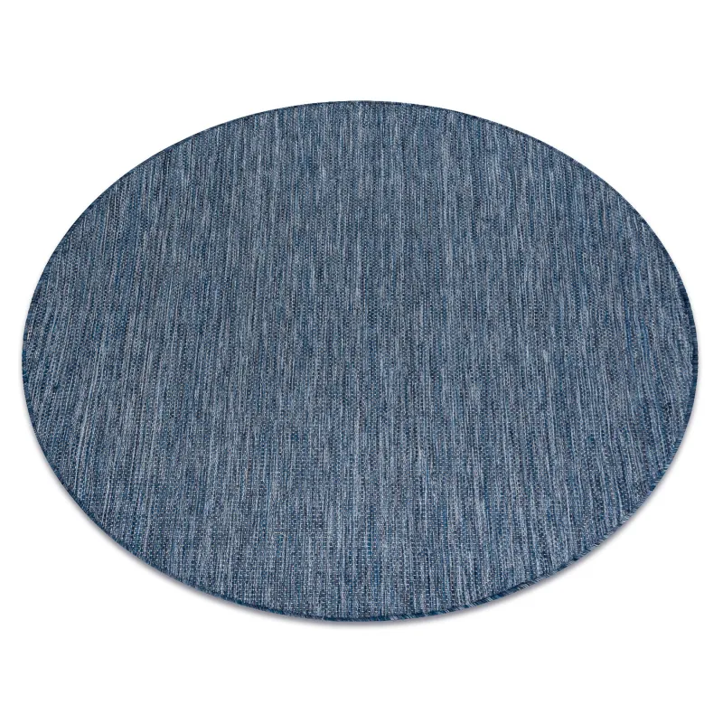 Teppich SEIL SISAL SION Kreis A5165A Melange Flachgewebe Navy Marineblau