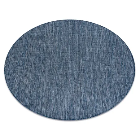 Teppich SEIL SISAL SION Kreis A5165A Melange Flachgewebe Navy Marineblau