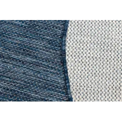 Teppich SEIL SISAL SION Kreis A5165A Melange Flachgewebe Navy Marineblau