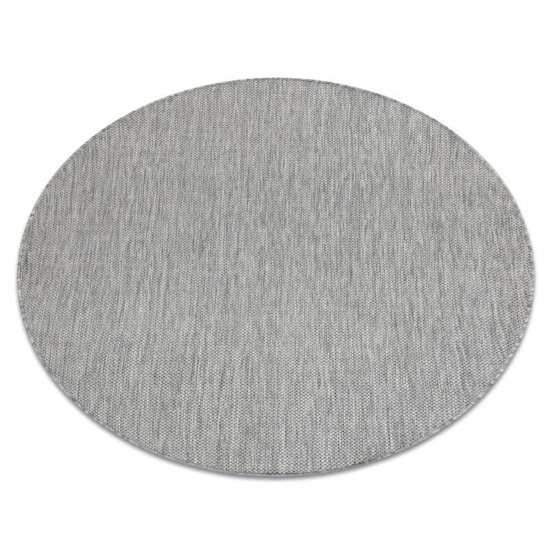 Teppich SEIL SISAL SION Kreis A5165A Melange Flachgewebe grau