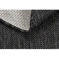 Teppich SEIL SISAL SION Kreis A5165A Melange Flachgewebe schwarz