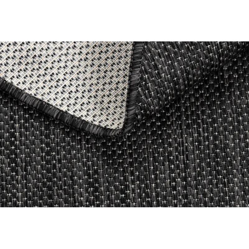Teppich SEIL SISAL SION Kreis A5165A Melange Flachgewebe schwarz