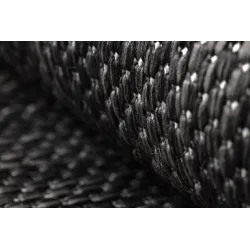Teppich SEIL SISAL SION Kreis A5165A Melange Flachgewebe schwarz